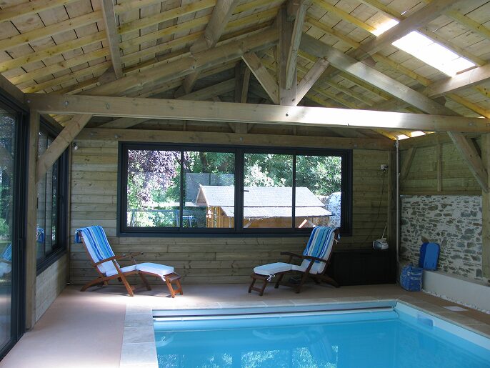 abri piscine design en bois Paysages des 2 Rivières 1