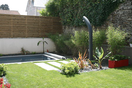 Douche extérieure piscine - Paysage des deux rivières-3