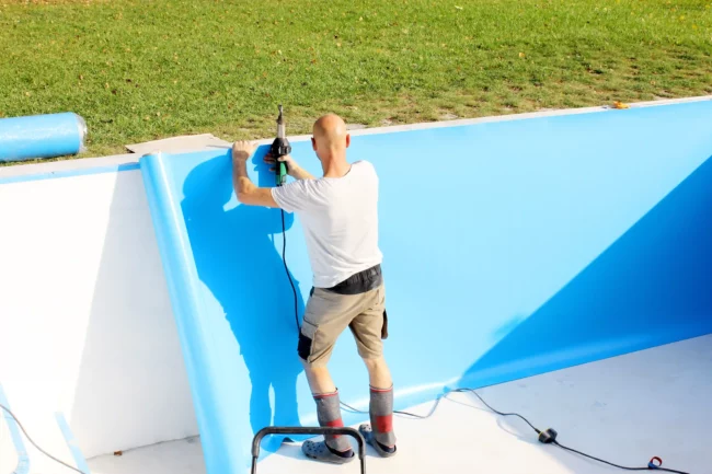 Rénovation liner piscine - paysagiste nantes2